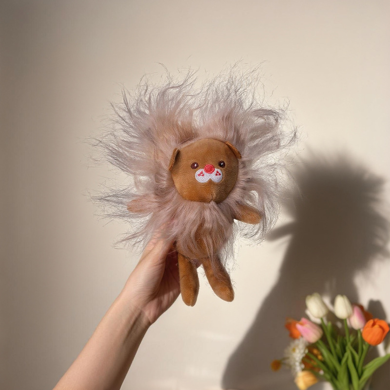 Kids Quirky Toys - Porte-clés en peluche petit Lion, pendentif