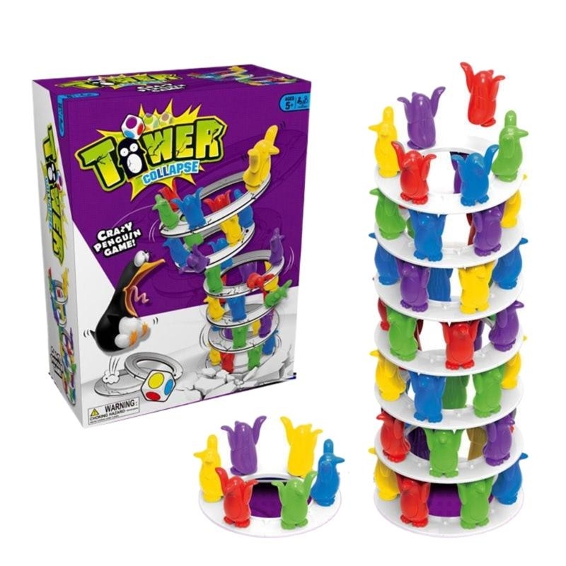 Kids Quirky Toys - Tower Stacking Game Build Block Toppling