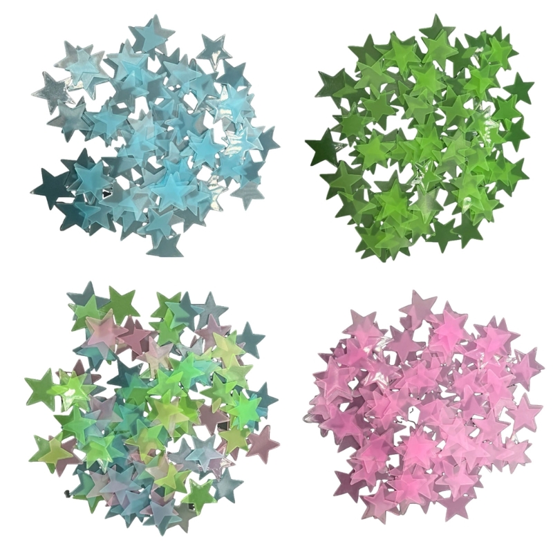 Glow In Dark Stars - Autocollant étoile 3D brillant, pour plafond