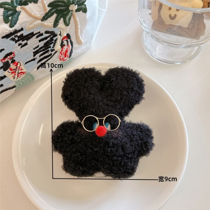 Kids Quirky Toys - Porte-clés lapin en peluche mignon, vêtements