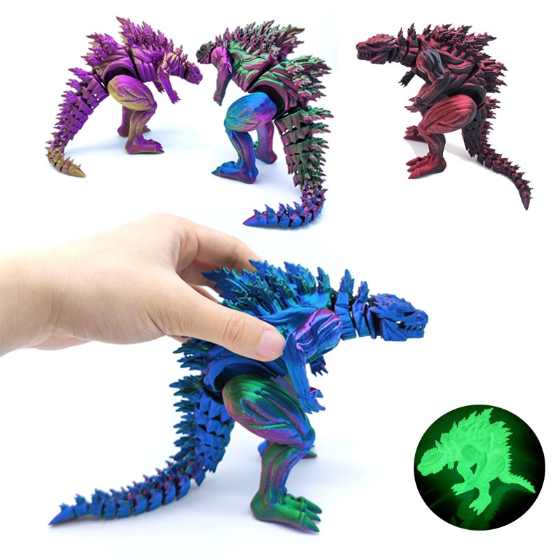 Kids Toys Dinosaur - Figurine d'action dinosaure musculaire imprimée en