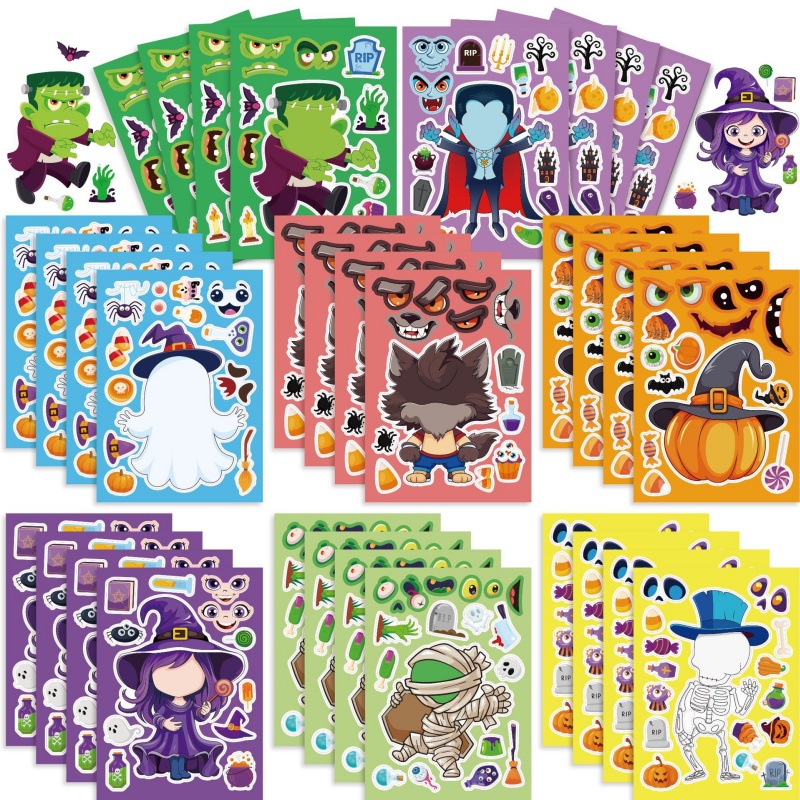 Kids Zombie Toys - Autocollants de jeux de fête d'halloween