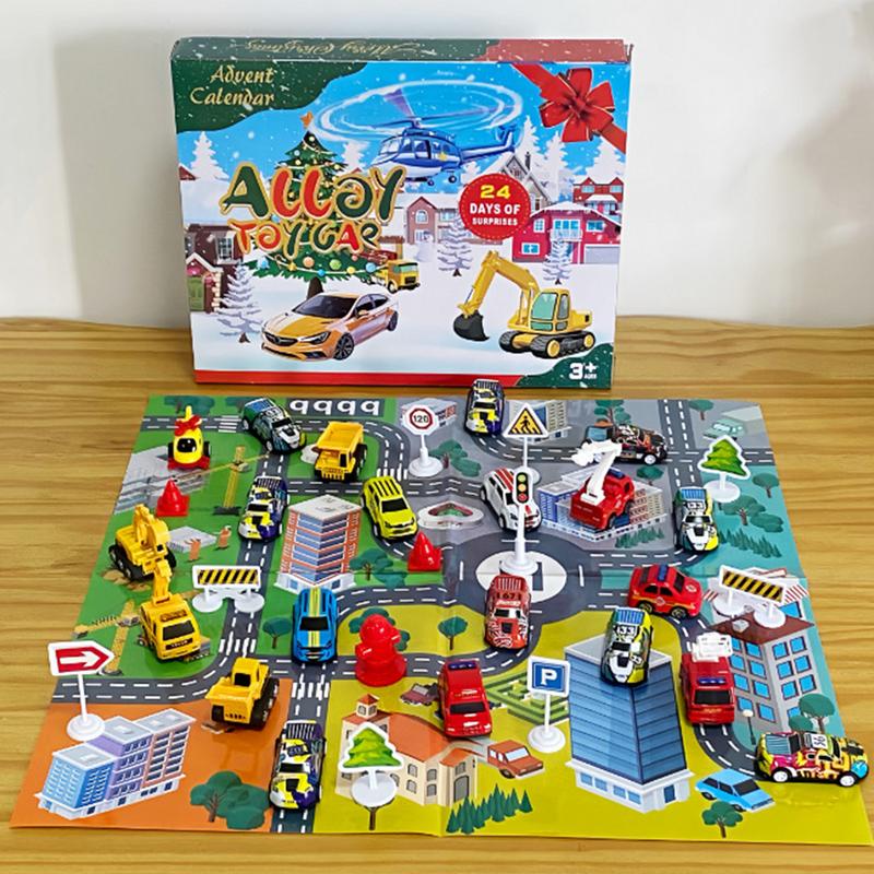 Kids Toys Xmas 2025 - Ensemble de jouets de voiture, 24