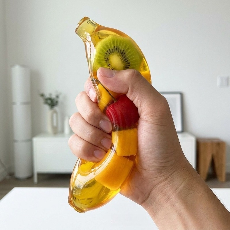 Sensory Fidget Toys - Jouet Squishy en Gelée de Banane,