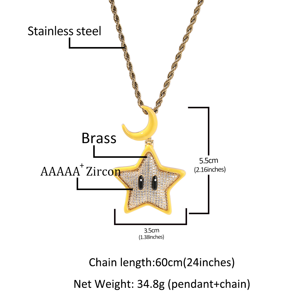 THE BLING KING-Collier pendent - Glow In Dark Stars avis et prix