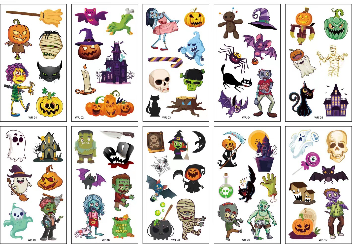 10 feuilles Halloween citrouil - Kids Zombie Toys avis et prix