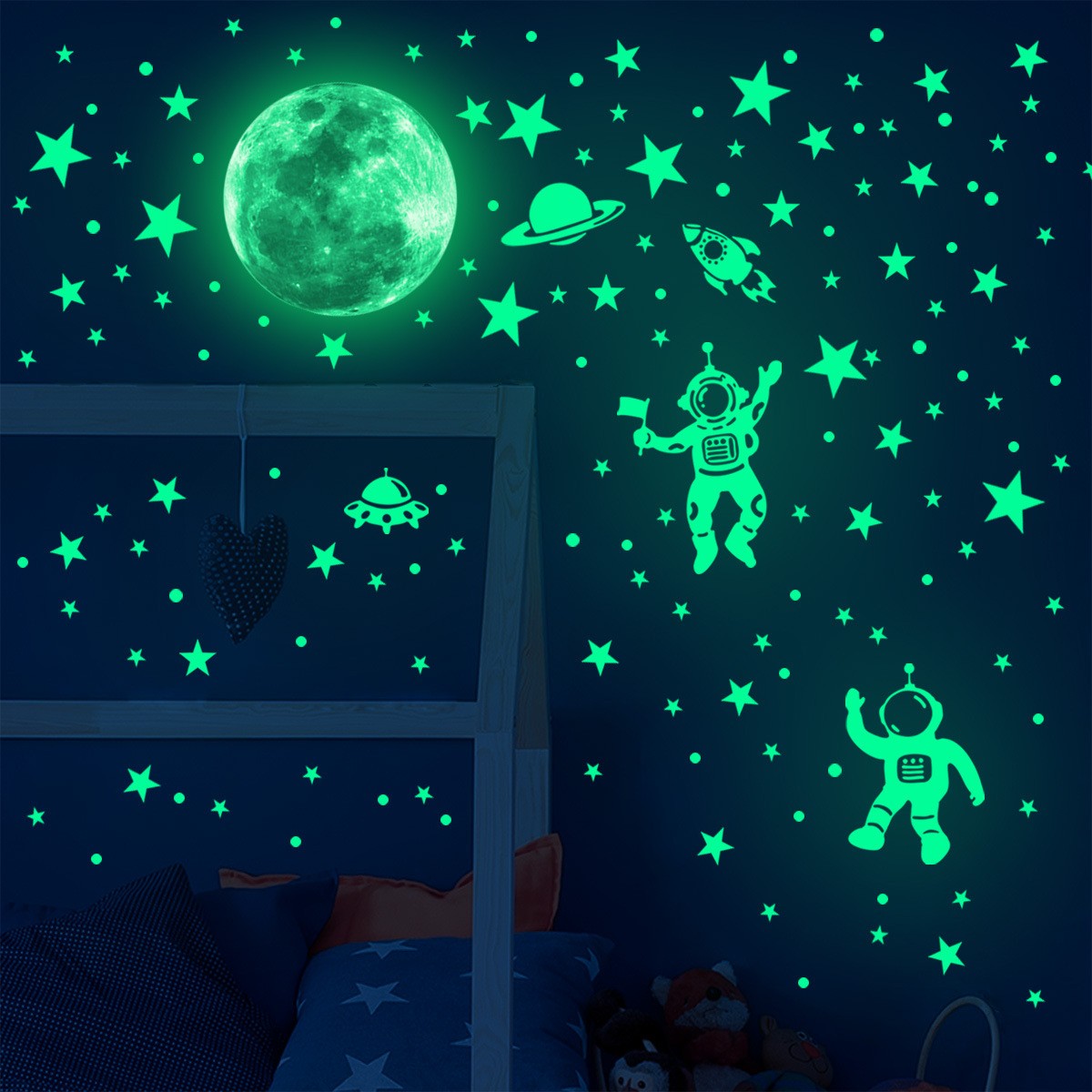 Stickers muraux lune et étoile - Glow In Dark Stars avis et prix