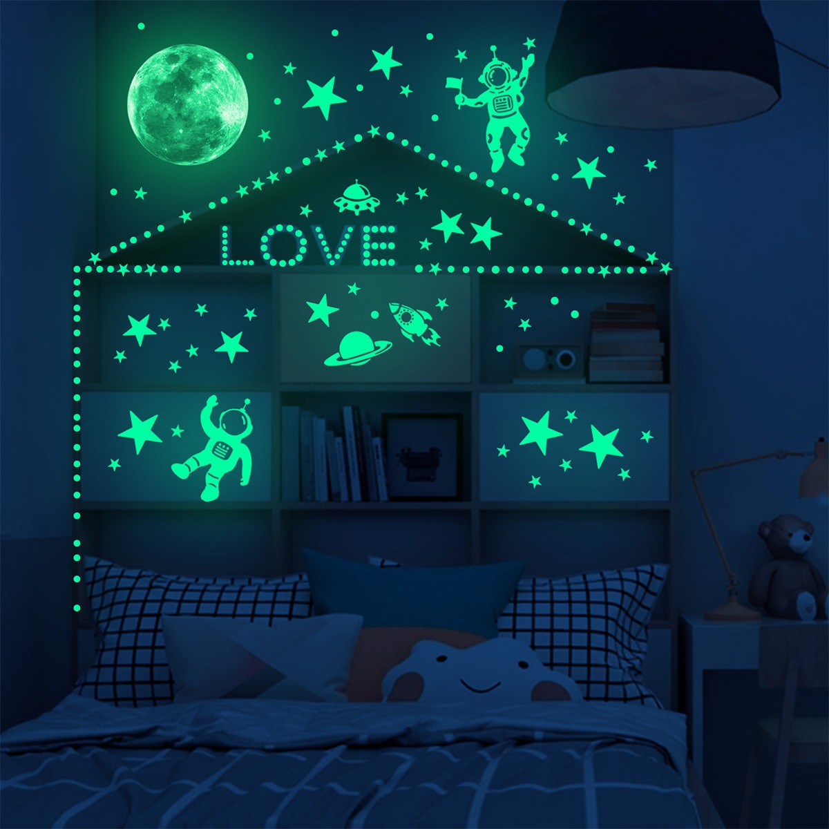 Stickers muraux lune et étoile - Glow In Dark Stars avis et prix