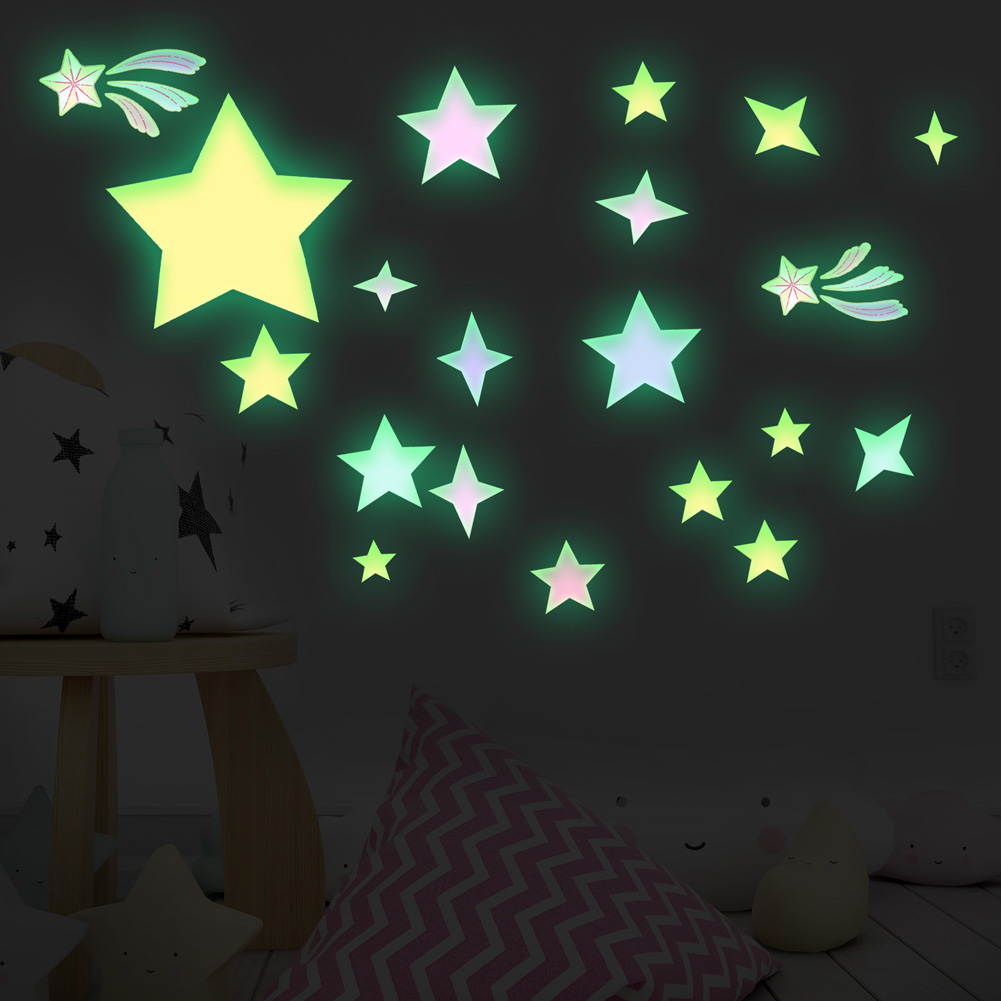 Autocollant Mural étoiles colo - Glow In Dark Stars avis et prix